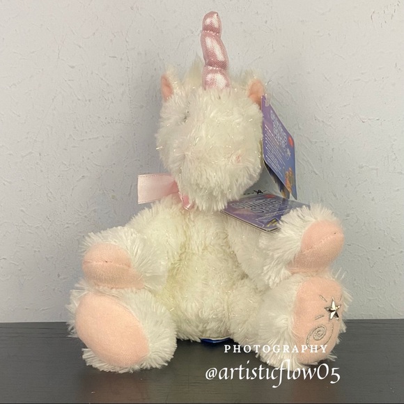 NEW! RARE! SEALED! 2006 Russ Shining Stars White And Pink Plush Unicorn - Picture 6 of 10